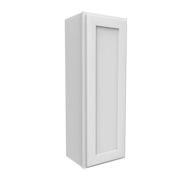 42 Inch High Single Door Wall Cabinet - Luxor White Shaker - Ready To Assemble, 15