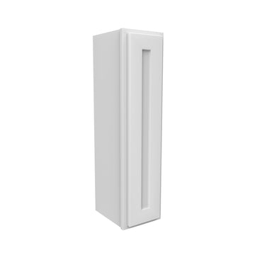 36 Inch High Single Door Wall Cabinet - Luxor White Shaker - Ready To Assemble, 9