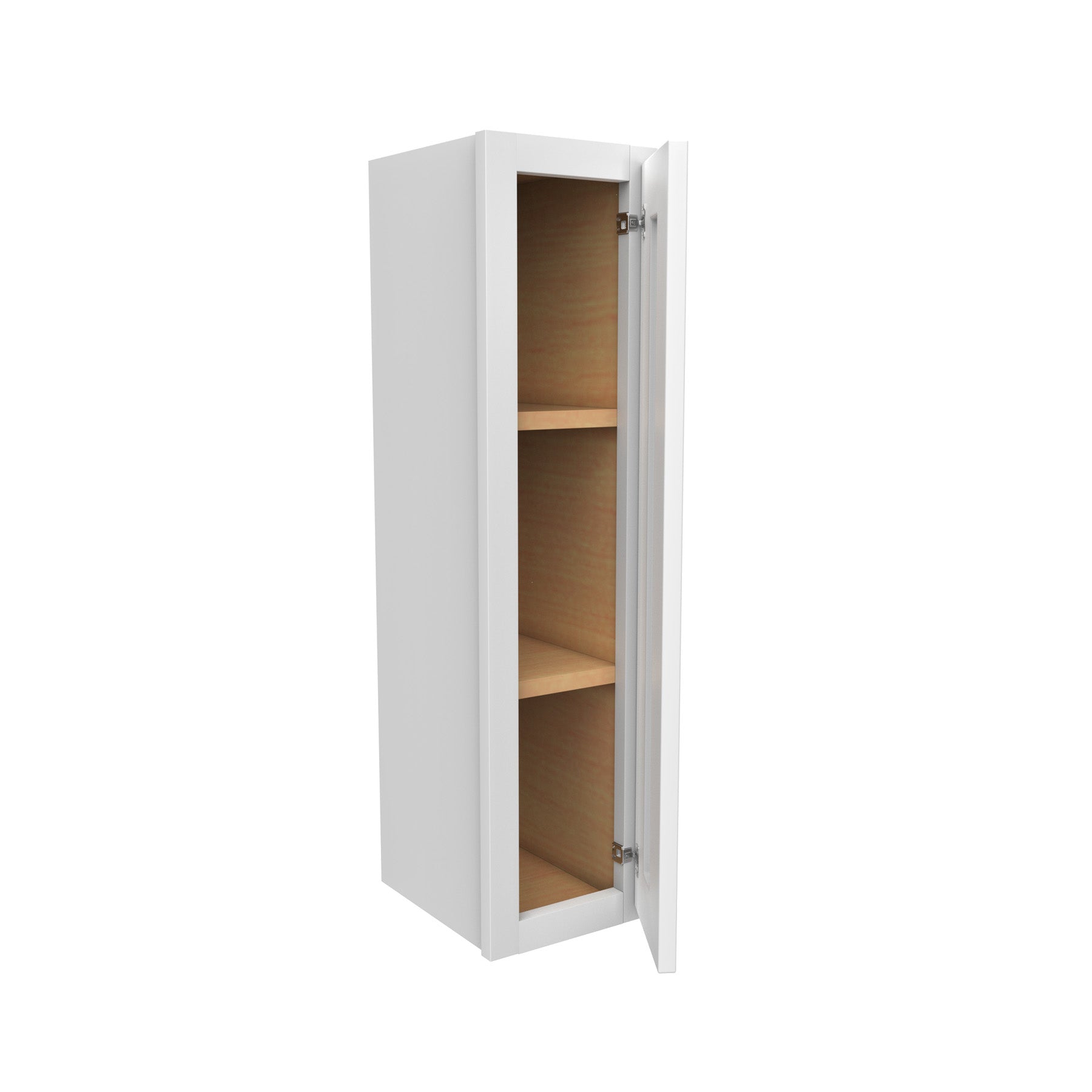 36 Inch High Single Door Wall Cabinet - Luxor White Shaker - Ready To Assemble, 9"W x 36"H x 12"D