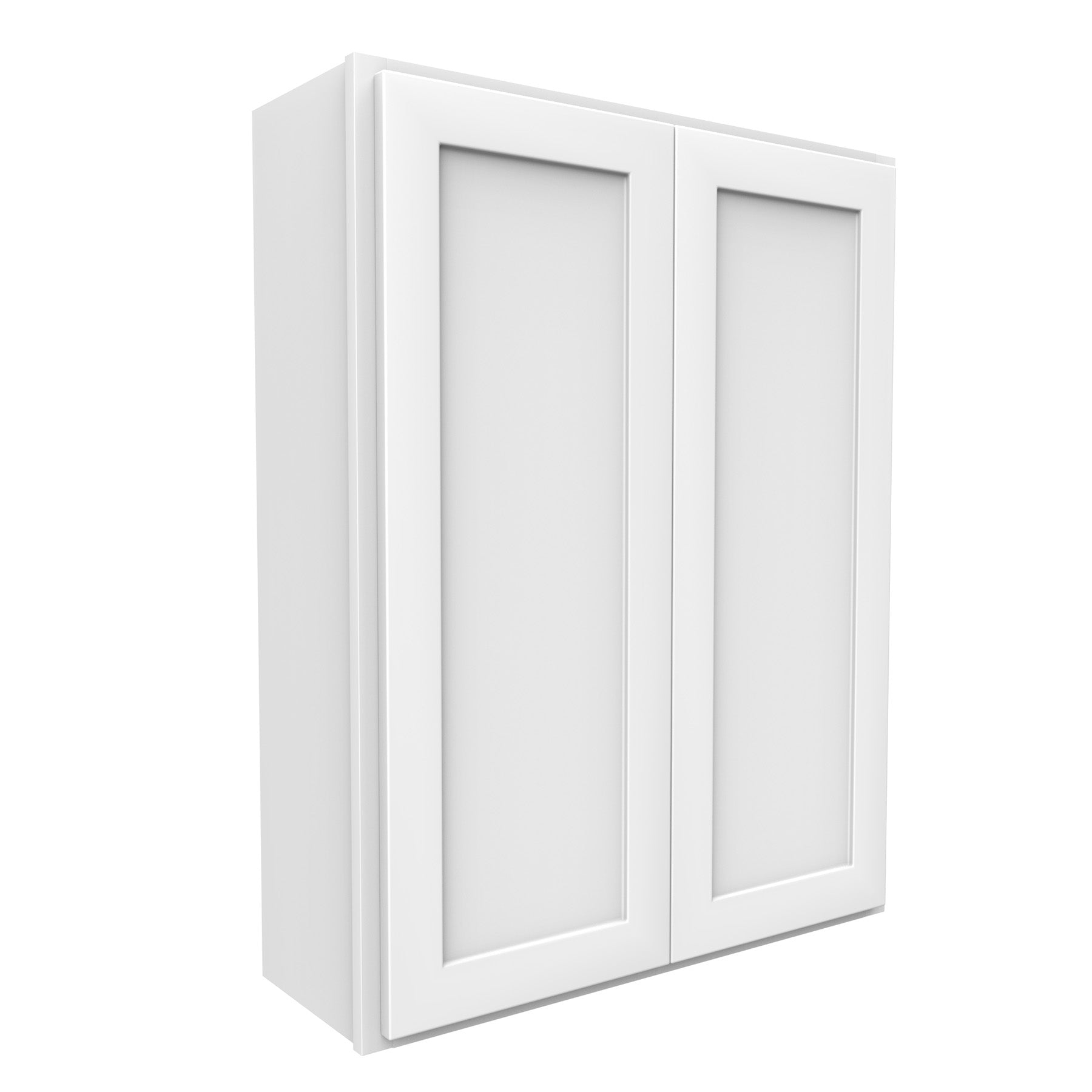 42 Inch High Double Door Wall Cabinet - Luxor White Shaker - Ready To