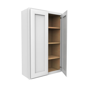 Luxor White - Double Door Wall Cabinet | 27"W x 42"H x 12"D