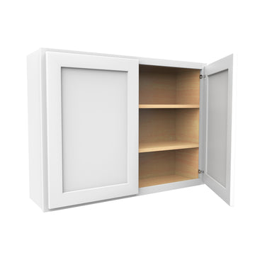 Luxor White - Double Door Wall Cabinet | 42"W x 30"H x 12"D