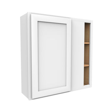 36 Inch High Blind Wall Cabinet - Luxor White Shaker - Ready To Assemble, 36