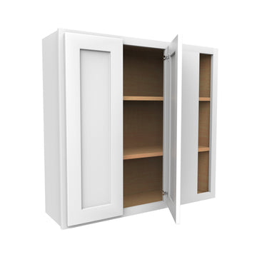 36 Inch High Blind Wall Cabinet - Luxor White Shaker - Ready To Assemble, 39"W x 36"H x 12"D