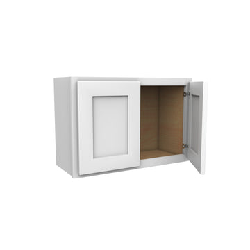 Luxor White - Double Door Wall Cabinet | 27"W x 18"H x 12"D
