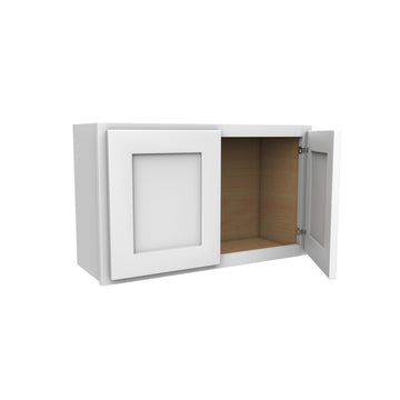 Luxor White - Double Door Wall Cabinet | 30"W x 18"H x 12"D
