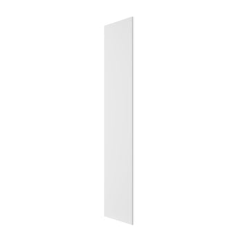 96 Inch High Refrigerator End Panel Cabinet - Luxor White Shaker - Ready To Assemble, 0.75