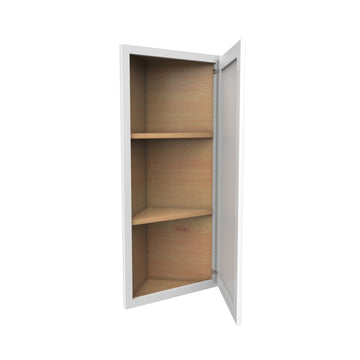 36 Inch High Wall End Shelf Cabinet - Luxor White Shaker - Ready To Assemble, 12"W x 36"H x 12"D