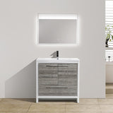 Divine Freestanding Bathroom Vanity With Acrylic Sink, Soft Closing Doors & Drawers - BUILDMYPLACE