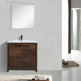 Divine Freestanding Bathroom Vanity With Acrylic Sink, Soft Closing Doors & Drawers - BUILDMYPLACE