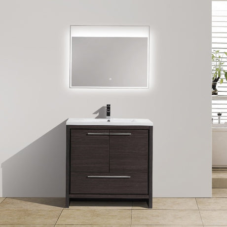 Divine Freestanding Bathroom Vanity With Acrylic Sink, Soft Closing Doors & Drawers - BUILDMYPLACE