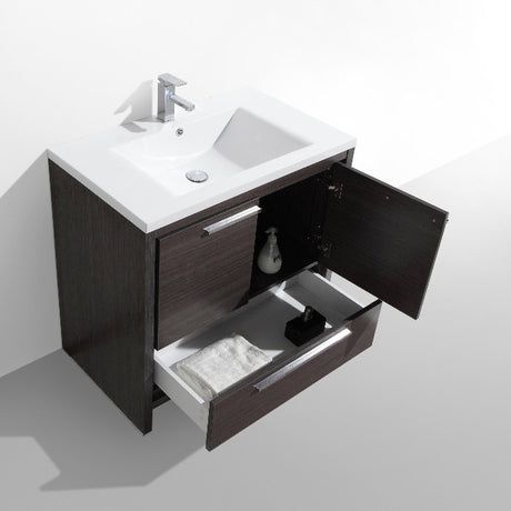 Divine Freestanding Bathroom Vanity With Acrylic Sink, Soft Closing Doors & Drawers - BUILDMYPLACE