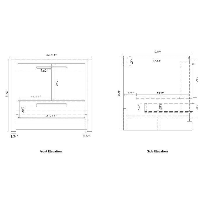 Divine Freestanding Bathroom Vanity With Acrylic Sink, Soft Closing Doors & Drawers - BUILDMYPLACE