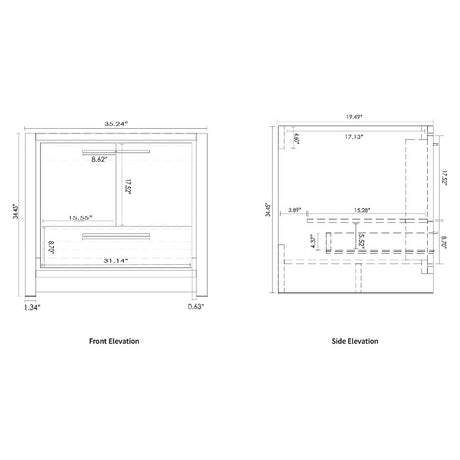 Divine Freestanding Bathroom Vanity With Acrylic Sink, Soft Closing Doors & Drawers - BUILDMYPLACE