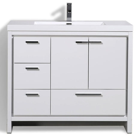 Divine Freestanding Bathroom Vanity With Acrylic Sink, Soft Closing Doors & Drawers - BUILDMYPLACE