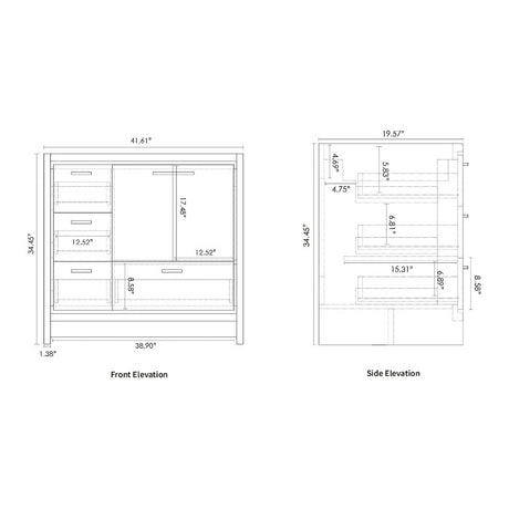 Divine Freestanding Bathroom Vanity With Acrylic Sink, Soft Closing Doors & Drawers - BUILDMYPLACE