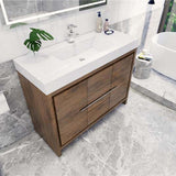 Modern Bathroom Vanity Cabinet With Acrylic Sink, 3 Drawers & 2 Doors