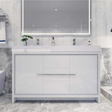 Elegant Ashley Freestanding Bathroom Vanity With Reinforced Double Acrylic Sink, Soft Closing Drawers & Doors