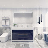 Elegant Ashley Freestanding Bathroom Vanity With Reinforced Double Acrylic Sink, Soft Closing Drawers & Doors