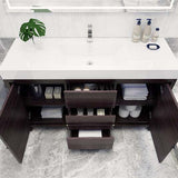 Modern Bathroom Vanity Cabinet With Acrylic Sink, 3 Drawers & 2 Doors