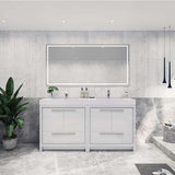 Elegant Ashley Freestanding Bathroom Vanity With Reinforced Double Acrylic Sink, Soft Closing Drawers & Doors