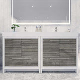 Elegant Ashley Freestanding Bathroom Vanity With Reinforced Double Acrylic Sink, Soft Closing Drawers & Doors