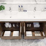 Elegant Ashley Freestanding Bathroom Vanity With Reinforced Double Acrylic Sink, Soft Closing Drawers & Doors