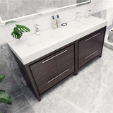 Elegant Ashley Freestanding Bathroom Vanity With Reinforced Double Acrylic Sink, Soft Closing Drawers & Doors