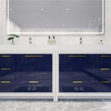 Elegant Ashley Freestanding Bathroom Vanity With Reinforced Double Acrylic Sink, Soft Closing Drawers & Doors