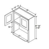 Microwave Oven Cabinet - 30W x 42H x 12D -Charleston White