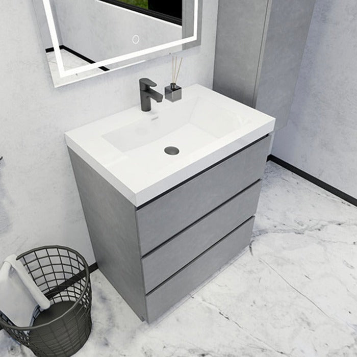 Aramco Freestanding Bathroom Vanity With Acrylic Sink & Drawers