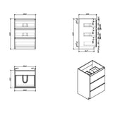 Aramco Freestanding Bathroom Vanity With Acrylic Sink & Drawers