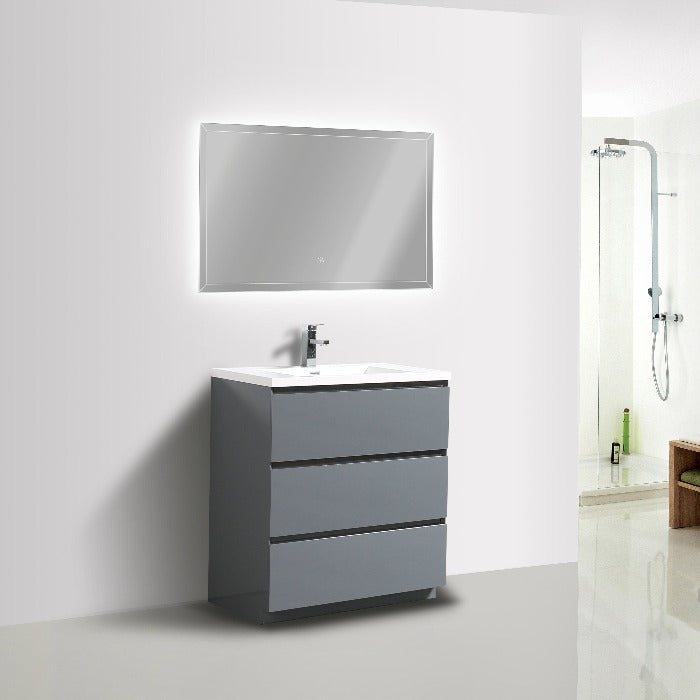 Aramco Freestanding Bathroom Vanity With Acrylic Sink & Drawers