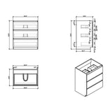 Aramco Freestanding Bathroom Vanity With Acrylic Sink & Drawers