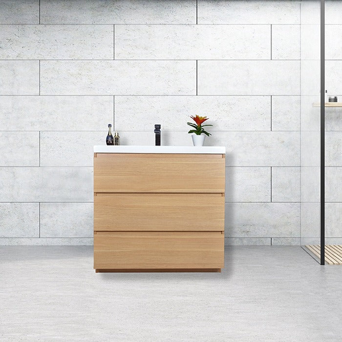 Aramco Freestanding Bathroom Vanity With Acrylic Sink & Drawers