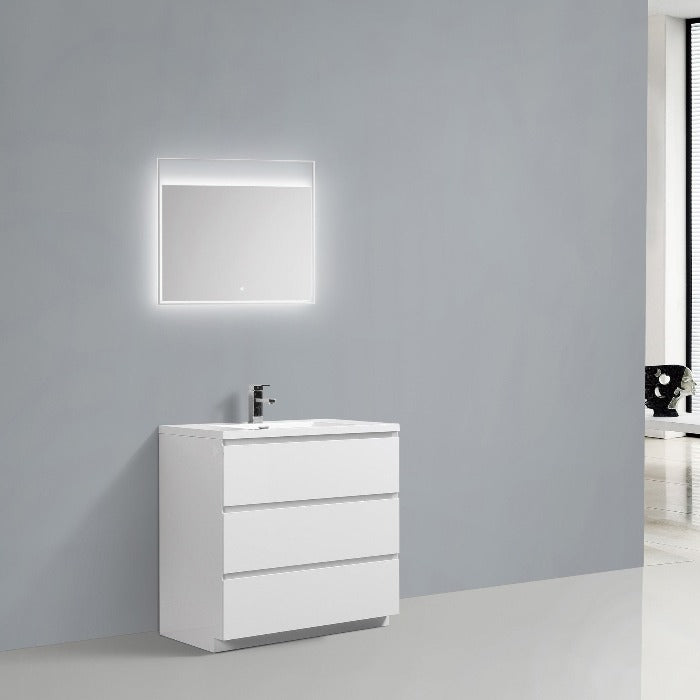 Aramco Freestanding Bathroom Vanity With Acrylic Sink & Drawers