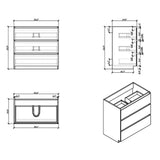 Aramco Freestanding Bathroom Vanity With Acrylic Sink & Drawers