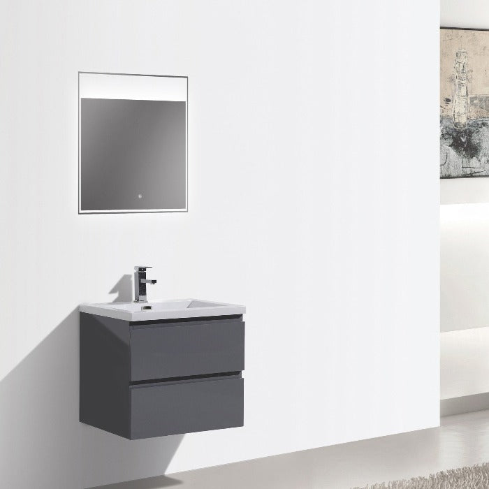 Brooklyn Floating / Wall Mounted Bathroom Vanity With Acrylic Sink