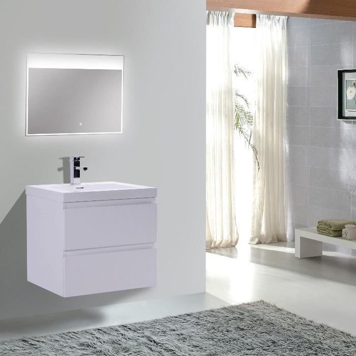 Brooklyn Floating / Wall Mounted Bathroom Vanity With Acrylic Sink