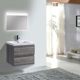 Brooklyn Floating / Wall Mounted Bathroom Vanity With Acrylic Sink