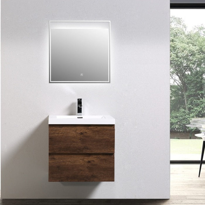 Brooklyn Floating / Wall Mounted Bathroom Vanity With Acrylic Sink