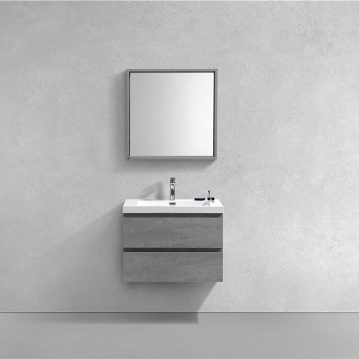 Brooklyn Floating / Wall Mounted Bathroom Vanity With Acrylic Sink