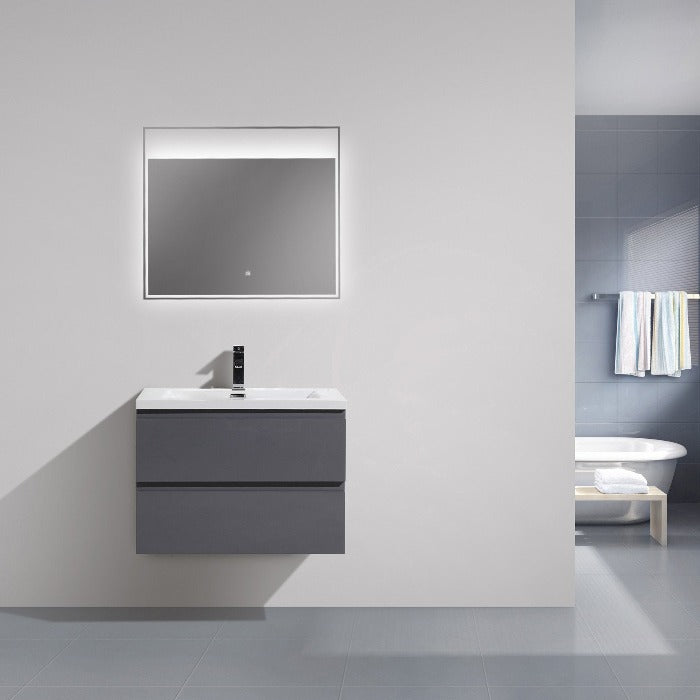 Brooklyn Floating / Wall Mounted Bathroom Vanity With Acrylic Sink