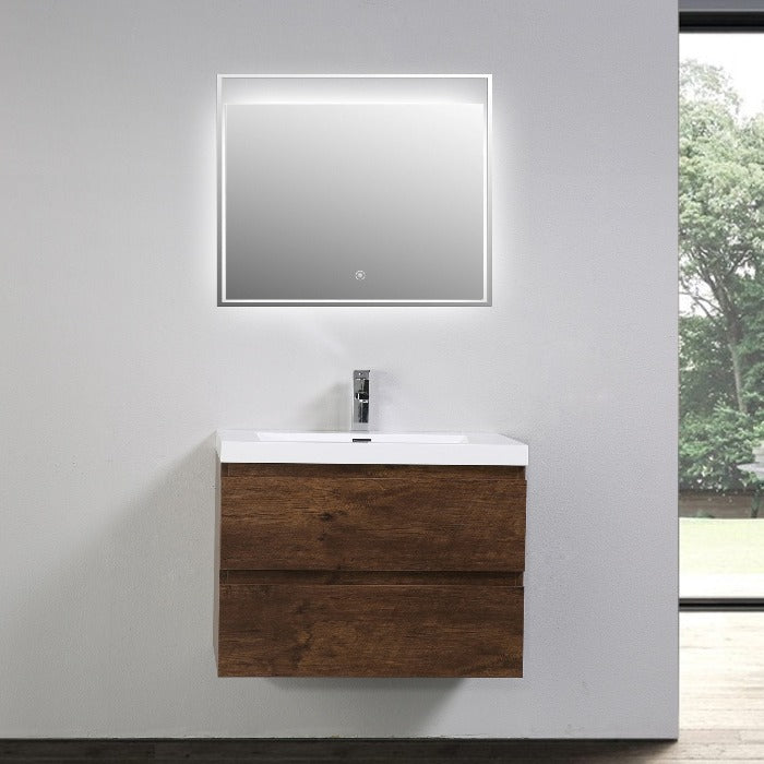 Brooklyn Floating / Wall Mounted Bathroom Vanity With Acrylic Sink