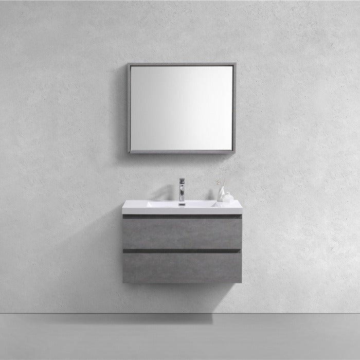 Brooklyn Floating / Wall Mounted Bathroom Vanity With Acrylic Sink