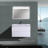 Brooklyn Floating / Wall Mounted Bathroom Vanity With Acrylic Sink