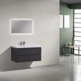 Brooklyn Floating / Wall Mounted Bathroom Vanity With Acrylic Sink