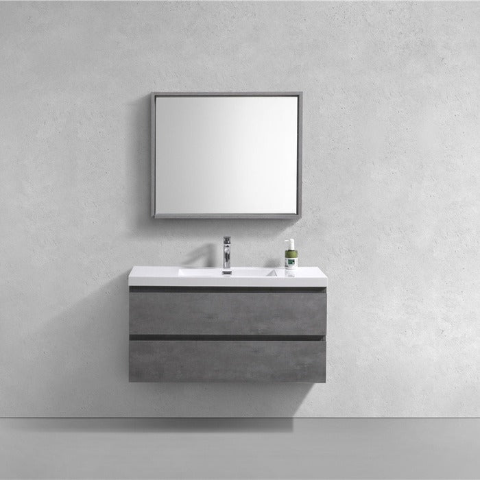 Brooklyn Floating / Wall Mounted Bathroom Vanity With Acrylic Sink