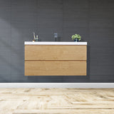 Brooklyn Floating / Wall Mounted Bathroom Vanity With Acrylic Sink