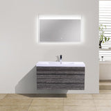 Brooklyn Floating / Wall Mounted Bathroom Vanity With Acrylic Sink